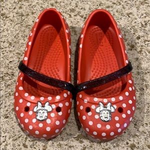 Toddler girls Crocs Minnie Mouse Ballerina Flats